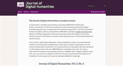 Desktop Screenshot of journalofdigitalhumanities.org